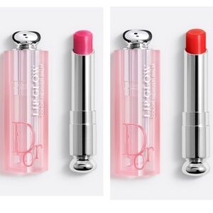 DIOR ADDICT LIP GLOW BALM BUNDLE! 015 cherry & 007 raspberry - new with box